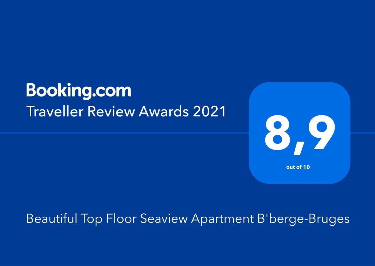 Beautiful Top Floor Seaview Studio Apartment B'Berge-Bruges Blankenberge Bagian luar foto